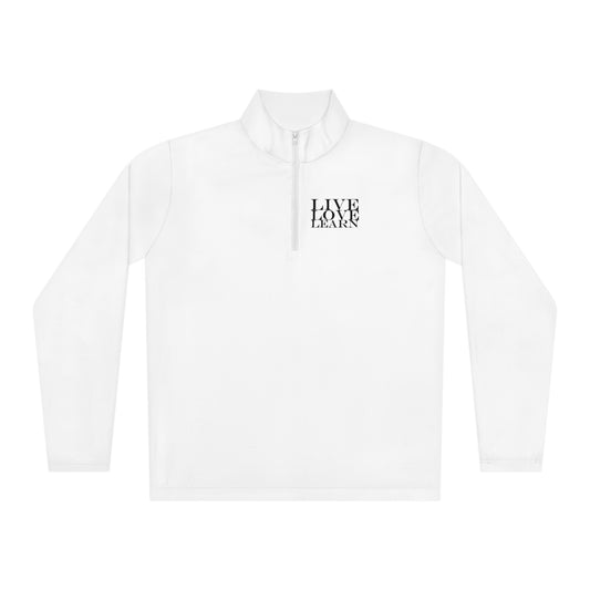 "Live Love Learn" Unisex Quarter-Zip Pullover